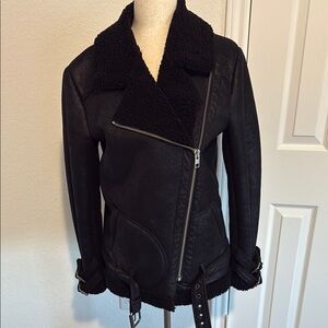 Women's Black Shearling Jacket
